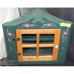CORNER PAINTED WOOD WALL CABINET