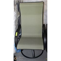 HOMECREST DESIGNER GREEN AND BLACK SWIVEL ROCKER,