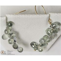 32- 14KT YELLOW SAPPHIRE EARRINGS