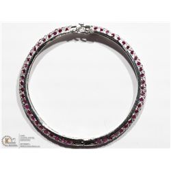 33- STERLING SILVER RUBY BRACELET