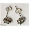 Image 2 : 38- 14KT WHITE ALEXANDRITE & DIAMOND EARRINGS