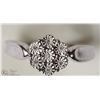 Image 1 : 39- STERLING SILVER 7 DIAMOND RING SIZE 7