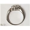 Image 3 : 39- STERLING SILVER 7 DIAMOND RING SIZE 7
