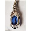 Image 3 : 40- STERLING SILVER SAPPHIRE PENDANT