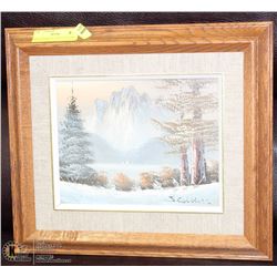 VINTAGE OIL ON CANVAS PAINTING BY J.COLLINS -