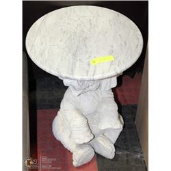 STONE TOP ELEPHANT END TABLE