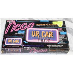 PURPLE NEON LICENSE PLATE FRAME
