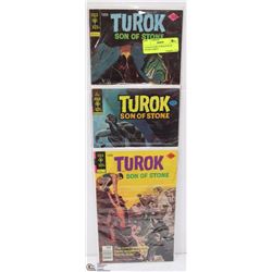 3 COLLECTORS TUROK SON OF STONE COMICS