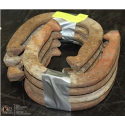 SET OF 8 VINTAGE CAST IRON 'DOUBLE RINGER' HORSE