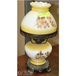 VINTAGE FLORAL PAINTED LAMP