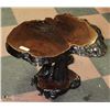 Image 1 : BURL WOOD END TABLE WITH SEASHELL INLAY