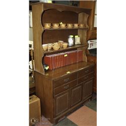 VINTAGE PINE BROWN CABINET 40"X18"X69"H