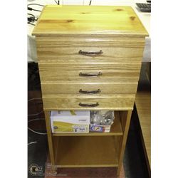 35) SILVERWARE STAND & SILVERWARE