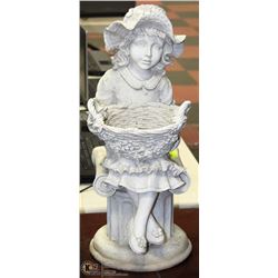 SITTING GIRL GARDEN STATUE 21" TALL