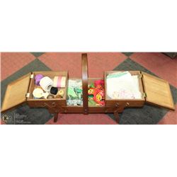 19) SMALL SEWING BOX