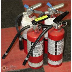4 FIRE EXTINGUISHERS, 3 ARE CHARGED