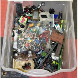 LARGE TOTE OF SPACE LEGO AND MEGABLOCKS