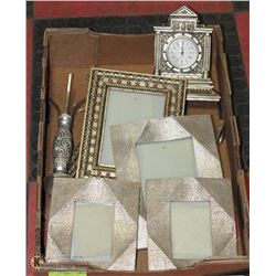 9PC SILVER LEAF VANITY AND SHOWHOME DECOR INCL