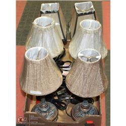 3 SETS OF 2 MATCHING DESIGNER MINI LAMPS