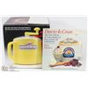 Image 1 : 42) ICE CREAM MAKER AND BOOK