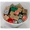 Image 1 : VINTAGE WOODEN BABY BLOCKS