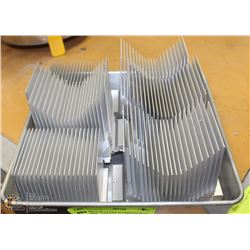 TRAY OF CLEAN ALUMINUM HEAT SINKS - GREAT FOR