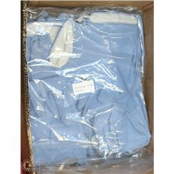 4 BUNDLES OF 12 BLUE RUBBER GLOVES