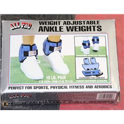 ALL PRO WEIGHT ADJUSTABLE ANKLE WEIGHTS
