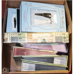 BOX WITH MOSTLY NEW PICTURE PHOTO ALBUMS