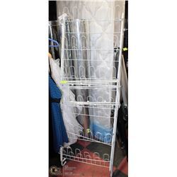 LOT OF TWO 18 PAIR SHOE RACKS AND MORE