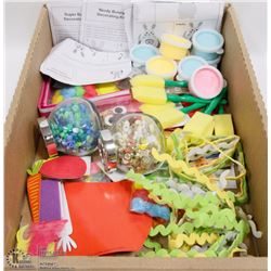 FLAT WITH CRAFT ITEMS, INCLUDES PAINT, BRUSHES