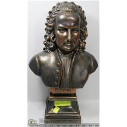 COMPOSER JOHANN BACH 18" BUST FIGURINE