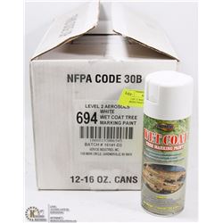 CASE OF 12 WHITE  WET COAT TREE MARKING PAINT