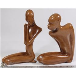 SET OF 2 CERAMIC "HOTTY MAN & WOMAN