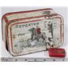 Image 1 : VINTAGE REPEATERS METAL TIN W/ PHOTOGRAPH NEEDLES