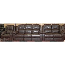 NEW MUNICH 2 TONE CHOCOLATE LEATHER CHAIR, SOFA &
