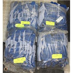 4 BUNDLES OF POLYKNIT BLUE LATEX GLOVES SIZE 11