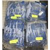 Image 1 : 4 BUNDLES OF POLYKNIT BLUE LATEX GLOVES SIZE 11