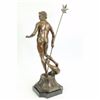 Image 4 : Atlantis Neptune Sea Greek God Marine Bronze Sculpture on Marble Base Statue