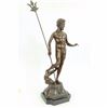 Image 5 : Atlantis Neptune Sea Greek God Marine Bronze Sculpture on Marble Base Statue