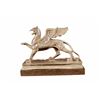Image 1 : Griffin Bronze Statue with Marble Base Sculpture
