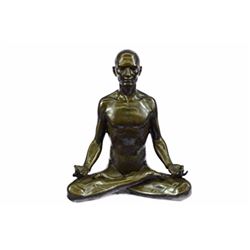 Yoga Sport Edition Bronze Sculpture on Marble Base Figurine