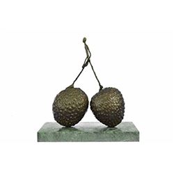 Strawberry And Walking Man Bronze Sculpture