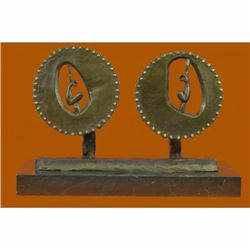 Body Builder Trophy Bronze Sculpture on Marble Base Figurine