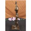 Image 2 : Stuck Big Man Walking Bronze Sculpture on Marble Base Statue