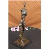 Image 3 : Stuck Big Man Walking Bronze Sculpture on Marble Base Statue