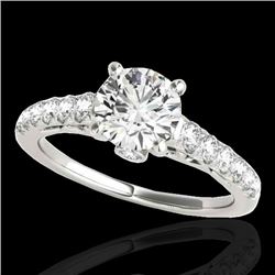 1.75 CTW H-SI/I Certified Diamond Solitaire Ring 10K White Gold - REF-214R5K - 34992