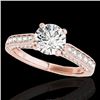 Image 1 : 1.6 CTW H-SI/I Certified Diamond Solitaire Ring 10K Rose Gold - REF-180M2F - 34917