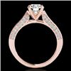 Image 2 : 1.6 CTW H-SI/I Certified Diamond Solitaire Ring 10K Rose Gold - REF-180M2F - 34917