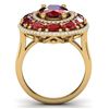 Image 4 : 8.05 CTW Royalty Designer Ruby & VS Diamond Ring 18K Yellow Gold - REF-143F6M - 39242